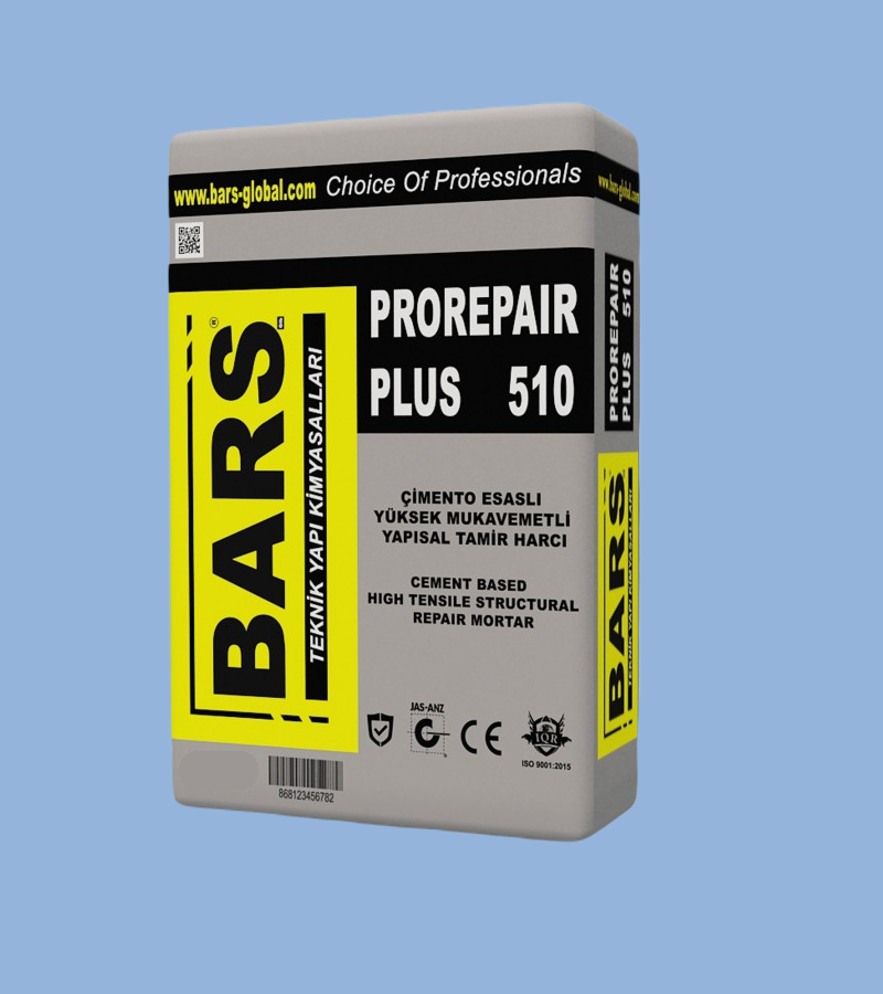 510 - BARS ÇİMENTO ESASLI YÜKSEK MUKAVEMETLİ KALIN YAPISAL TAMİR HARCI