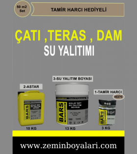 BARS ÇATI, TERAS, DAM  SU YALITIM SETİ EKONOMİK ÇÖZÜM ÜRÜNÜ