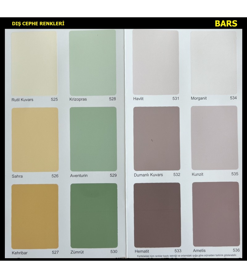 BARS DIŞ CEPHE BOYASI - WALTERMO