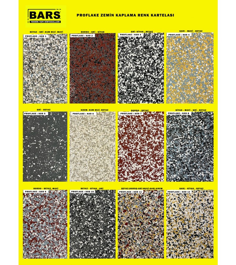 BARS PROFLAKE DEKORATİF KAYDIRMAZ ZEMİN KAPLAMA SİSTEMİ
