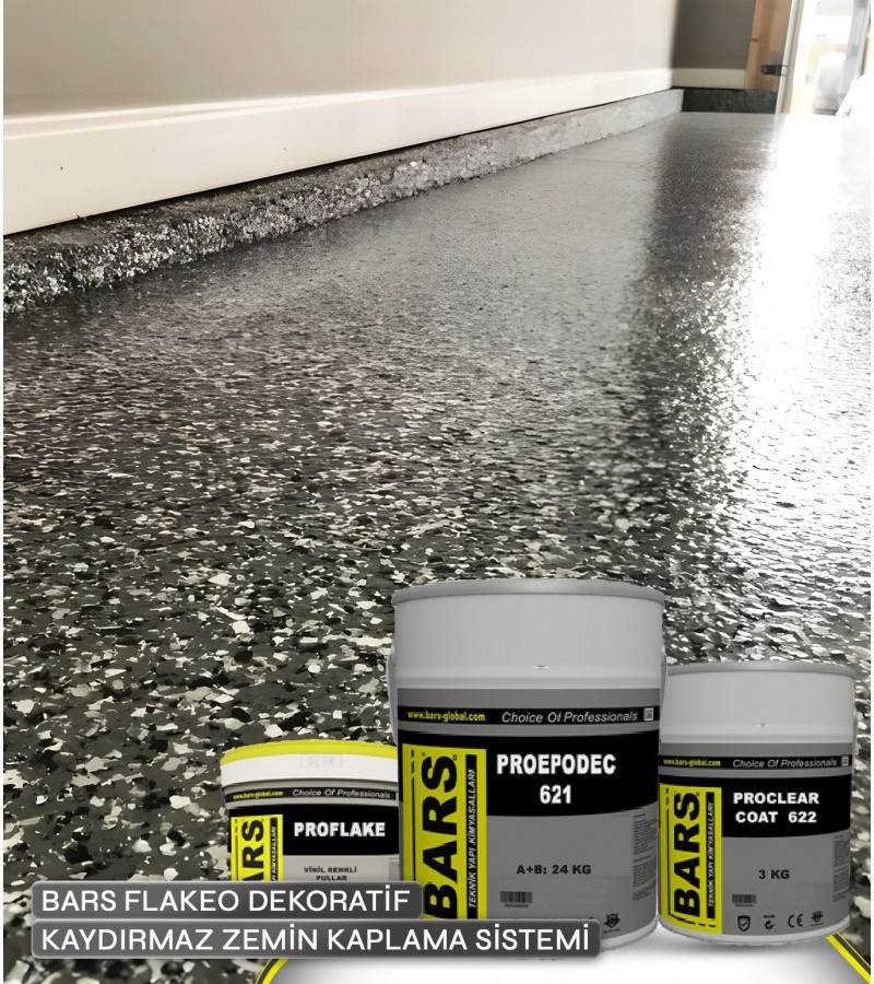 BARS PROFLAKE DEKORATİF KAYDIRMAZ ZEMİN KAPLAMA SİSTEMİ