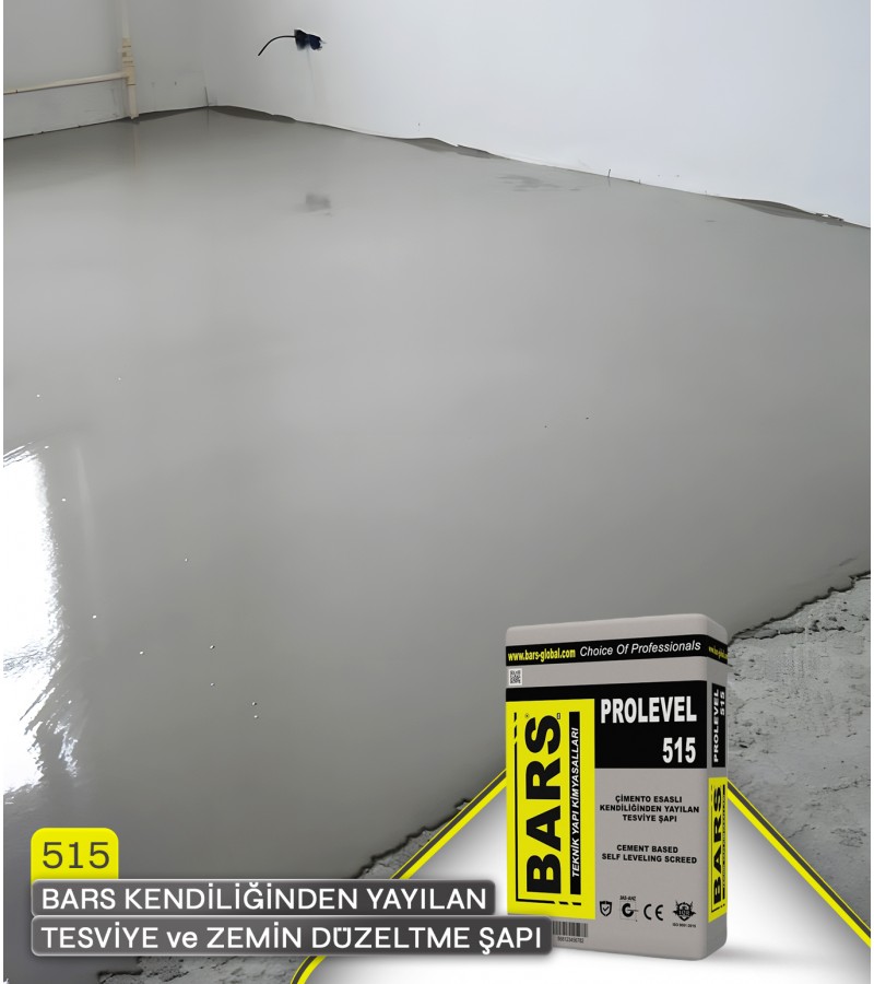 515 - BARS KENDİLİĞİNDEN YAYILAN TESVİYE ve ZEMİN DÜZELTME ŞAPI